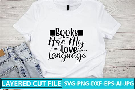 Download Free Books Are My Love Language SVG Cut File Commercial Use Free PSD Mockups