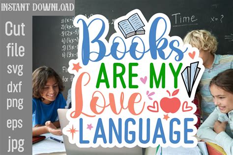 Download Free Books Are My Love Language SVG Cut File Files Free PSD Mockups