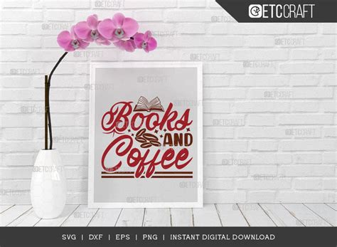 Download Free Books and coffee SVG Cut File Commercial Use Free PSD Mockups