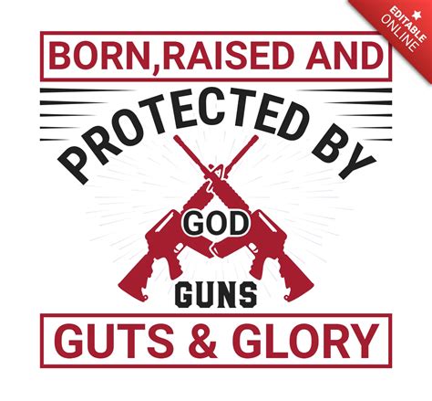 Download Free Born Raised and Protected Printable