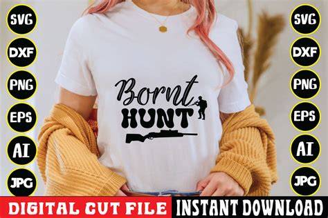 Download Free Born To Hunt SVG Cut File Creativefabrica DXF Files