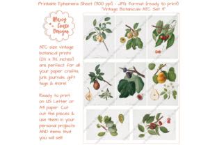 Download Free Botanical ATC Card Printables Set 4 Commercial Use DXF Files