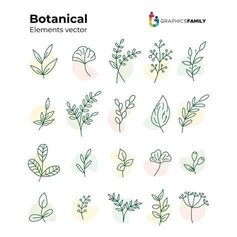Download Free Botanical Elements Gold Combo Pack DXF Files