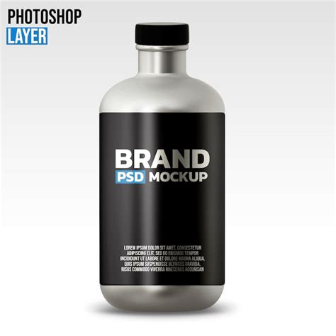 Download Free Bottle Tag Mockup - Front View PSD Generator