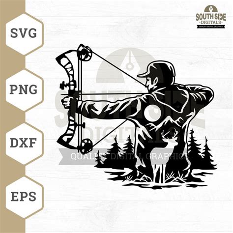Download Free Bow Hunter - SVG File, DXF File Crafts