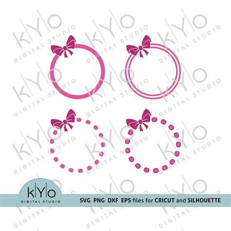 Download Free Bow Monogram Frames Files For Cricut