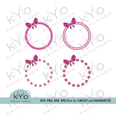 Download Free Bow Monogram Frames Files For Silhouette