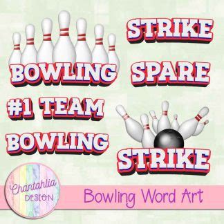 Download Free Bowling Word Art | Cut File Cut Files