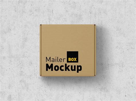 Download Free Box Mockup - Top View PSD Mockup Templates