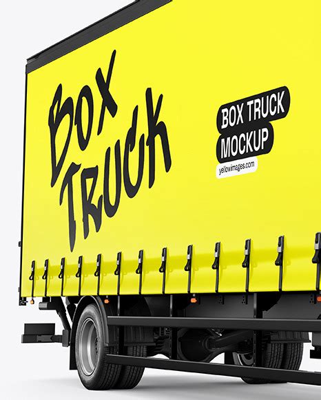 Download Free Box Truck Mockup - Half Side View PSD PSD Yellowimages Free PSD Mockups