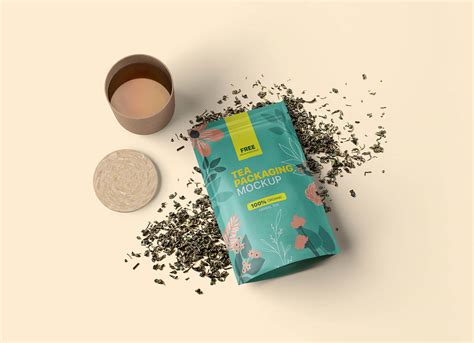 Download Free Box with Black Tea Mockup PSD Object Mockups Free PSD Mockups