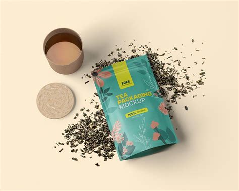 Download Free Box with Black Tea Mockup PSD Yellow Images Free Mockups PSD Files