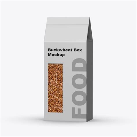 Download Free Box with Buckwheat Mockup TIFF PSD Generator