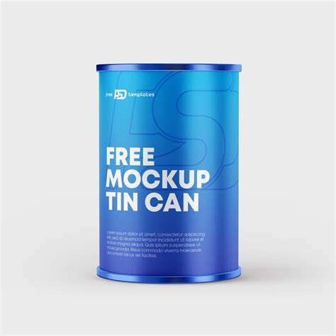 Download Free Box with Tin Can Mockup PSD Generator
