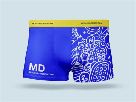 Download Free Boxer Briefs Mockup - Half Side View PSD Generator Free PSD Mockups
