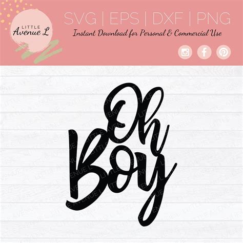 Download Free Boy Oh Boy - SVG File, DXF File Cameo
