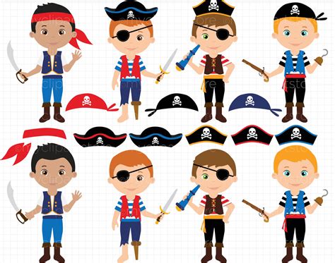 Download Free Boy Pirates Vector Clipart Files Free PSD Mockups