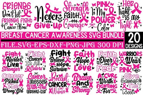 Download Free Breast Cancer Awareness SVG Bundle. Commercial Use Free PSD Mockups