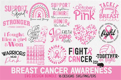 Download Free Breast Cancer SVG Bundle For Crafts