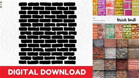 Download Free Brick Wall Textures Digital Paper DXF Files