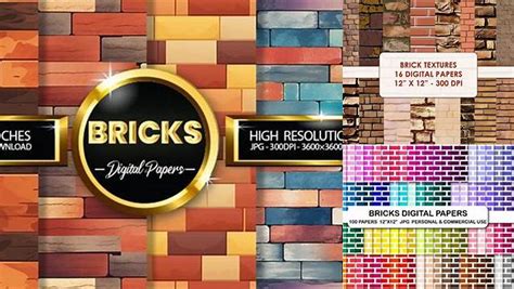 Download Free Bricks Digital Papers DXF Files