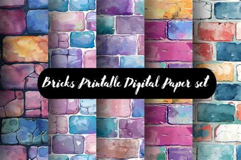 Download Free Bricks Digital Papers Printable