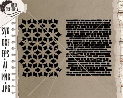 Download Free Bricks Digital Papers Silhouette DXF Files