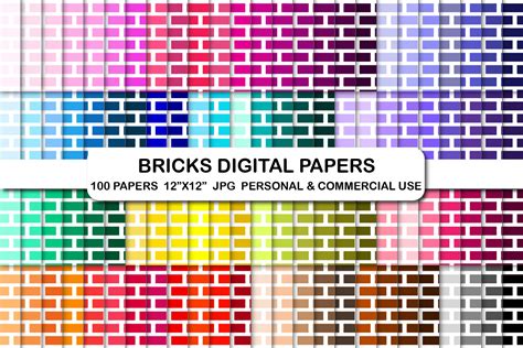 Download Free Bricks Digital Papers for Cricut Machine