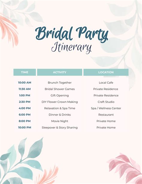 Download Free Bridal Party Easy Edite
