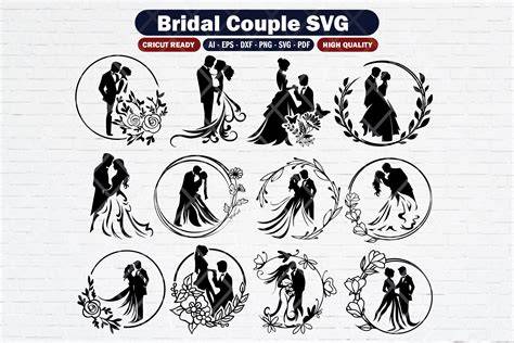 Download Free Bride And Groom SVG Commercial Use For Crafts
