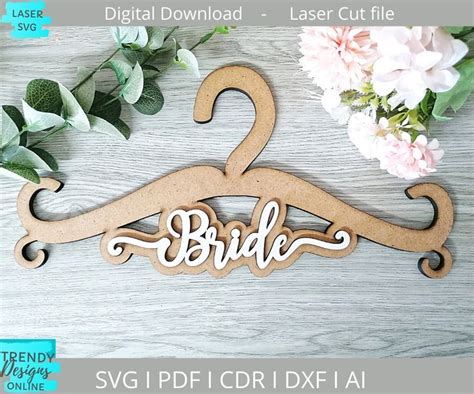 Download Free Bride Hanger - SVG File, DXF File Creativefabrica