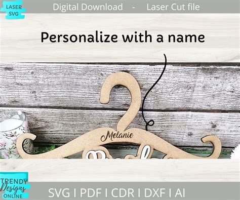Download Free Bride Hanger - SVG File, DXF File Printable