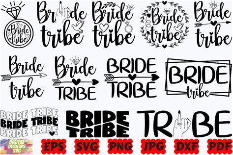 Download Free Bride Tribe SVG, Bride Svg, Just Married Svg, Wedding Svg, Instant
dow For Crafts