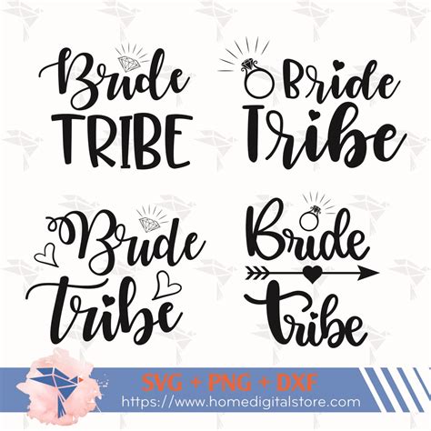 Download Free Bride and Bride Tribe Cricut SVG DXF Files
