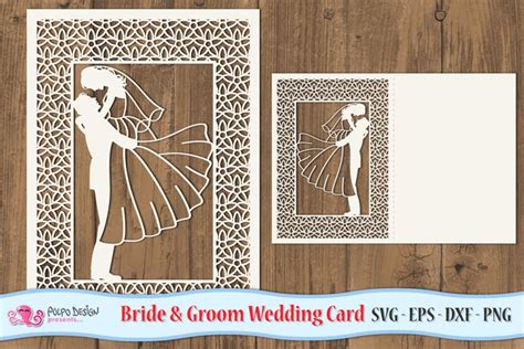 Download Free Bride and Groom folding card Commercial Use