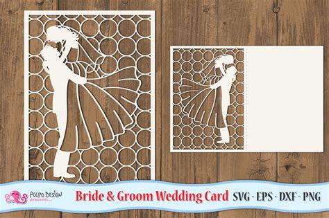 Download Free Bride and Groom folding card DXF Files