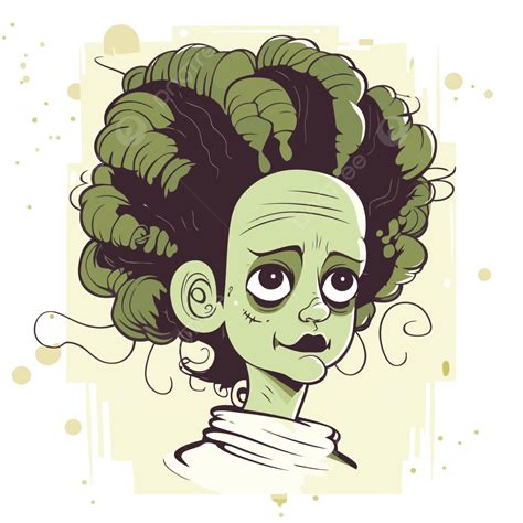 Download Free Bride of Frankenstein Face | SVG | PNG | DXF Commercial Use For Crafts