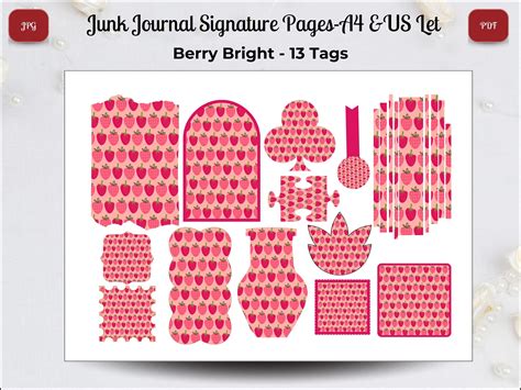 Download Free Bright and Berry Printable Ephemera Cut Files