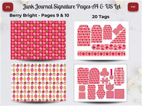 Download Free Bright and Berry Printable Ephemera Files For Crafts