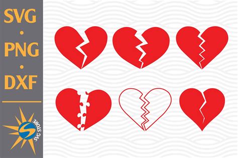 Download Free Broken Heart SVG, PNG, DXF Digital Files Include Files