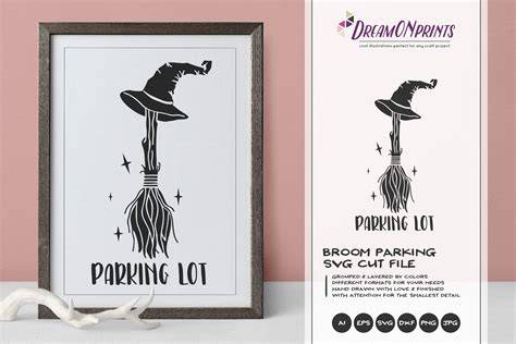 Download Free Broom Parking SVG Cut File Commercial Use DXF Files