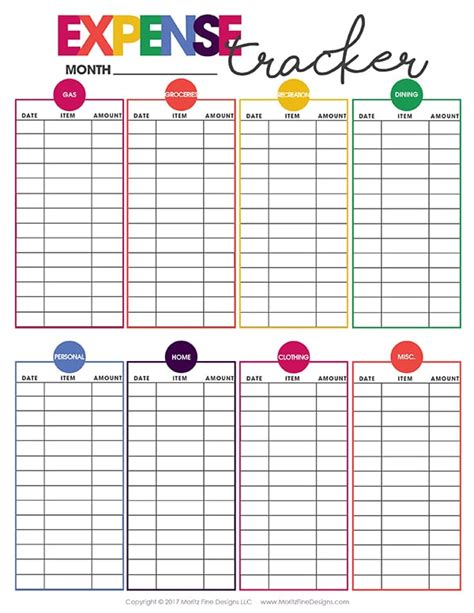 Free Budget Tracker Printable