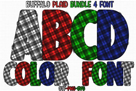 Download Free Buffalo Plaid Alphabet | Sporty Cut File Printable