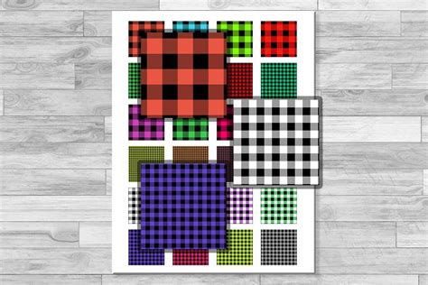 Download Free Buffalo Plaid Digital Collage Sheet Files