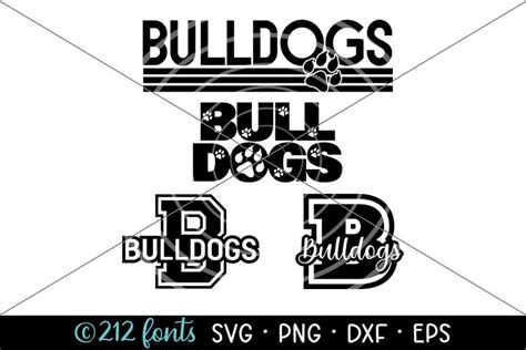 Download Free Bulldogs Mascot Bundle Commercial Use DXF Files