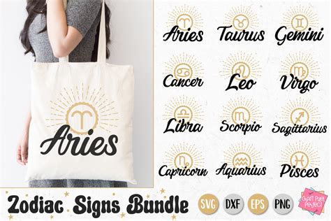 Download Free Bundle- Zodiac Signs For Crafts