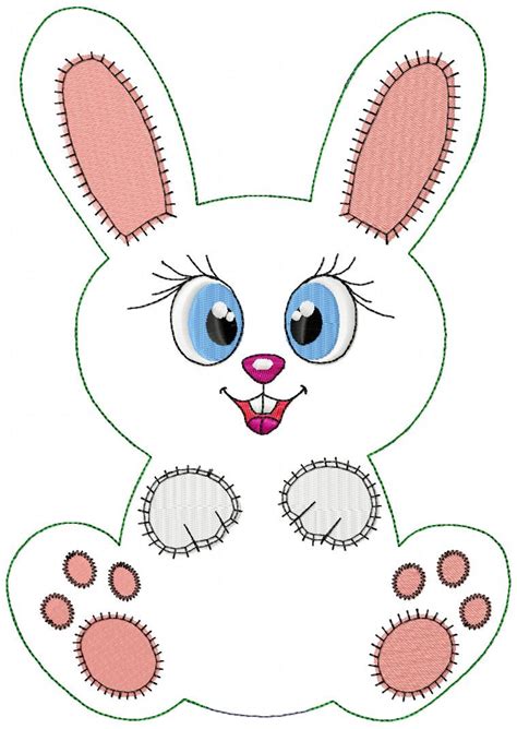 Download Free Bunny Applique Design Machine Embroidery Design Creativefabrica Free PSD Mockups