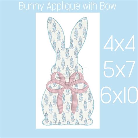 Download Free Bunny Applique Design Machine Embroidery Design DXF Files