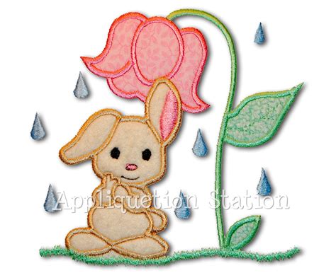 Download Free Bunny Applique Design Machine Embroidery Design Files DXF Files