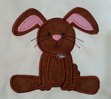 Download Free Bunny Applique Design Machine Embroidery Design Silhouette Free PSD Mockups